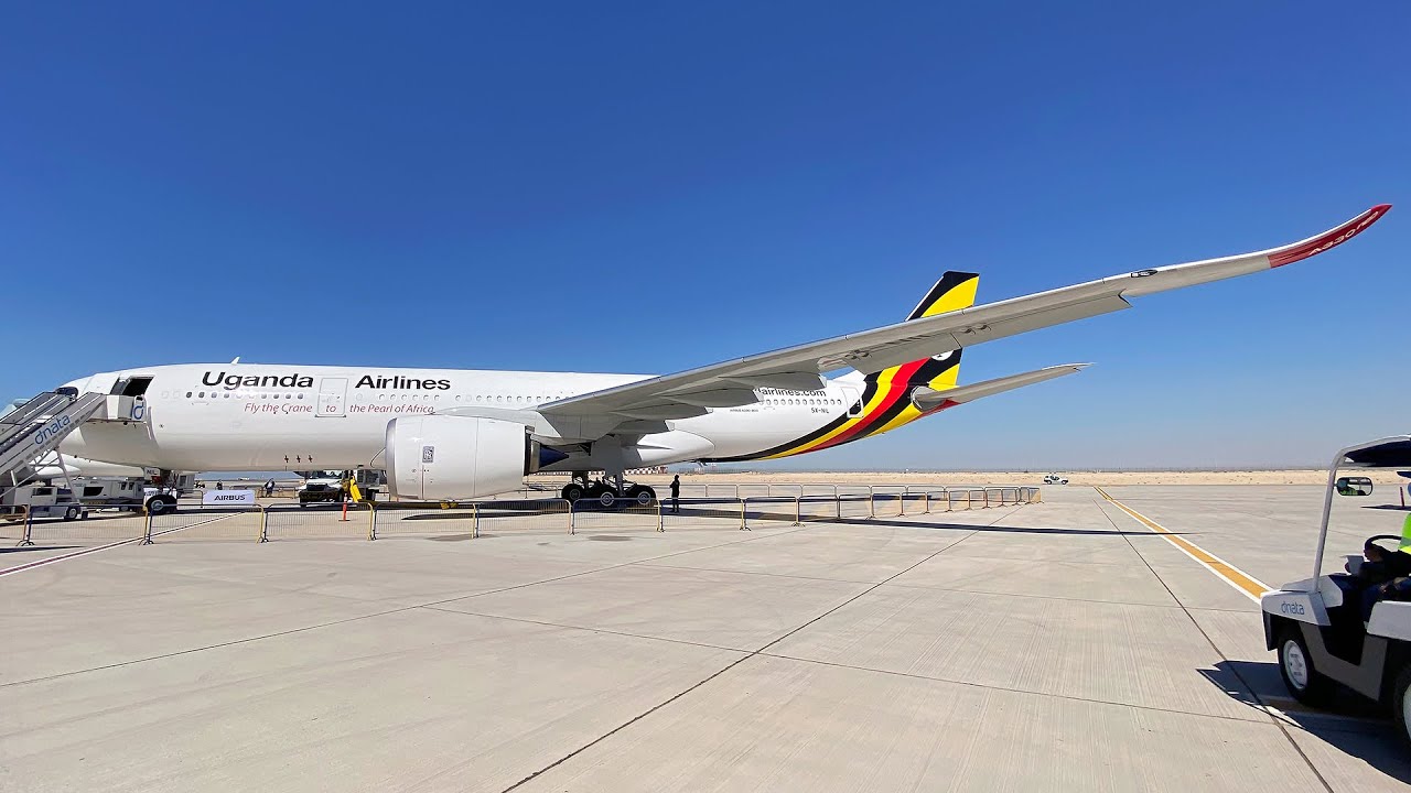 Exploring Uganda Airlines Airbus A330-800neo at Dubai Air Show 2021