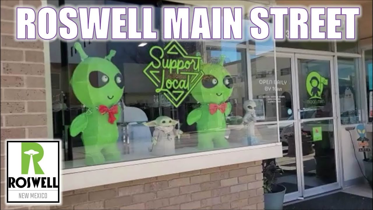 Roswell, New Mexico Main Street 👽 Hangar 209, UFO McDonalds, Visitors Center