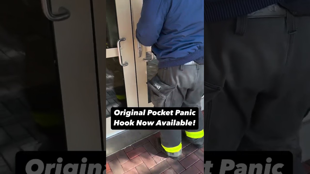 The Original Pocket Panic hook is your best choice for those double panic bar doors