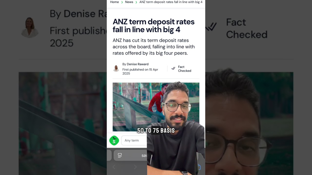 ANZ Term Deposit Rates Fall In Line With Big 4