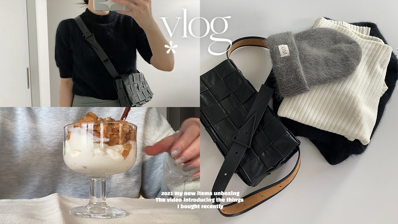 ENG) vlog. My New Items!✦ 보테가베네타 가방 언박싱. 뉴 아이템들 소개 (코스, 포터 지갑, 베카블랑, 러그, 캐리어)