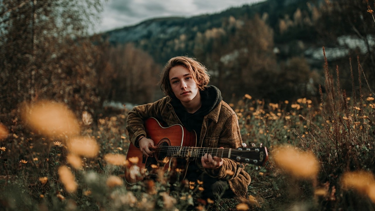 Calm Acoustic Guitar 🌿 Natural Landscapes for Relaxation & Focus