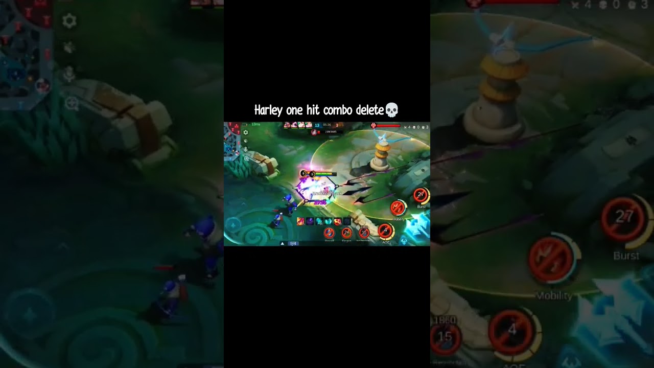 Harley one hit combo delete💀 #mobilelegends #mlbb #topglobalharley #trending #shorts #millionviews