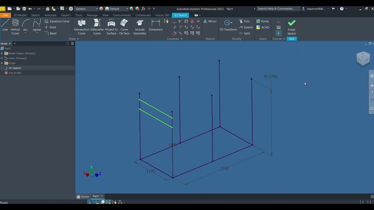 COMO CREAR CROQUIS 3D PARA ESTRUCTURAS EN AUTODESK INVENTOR