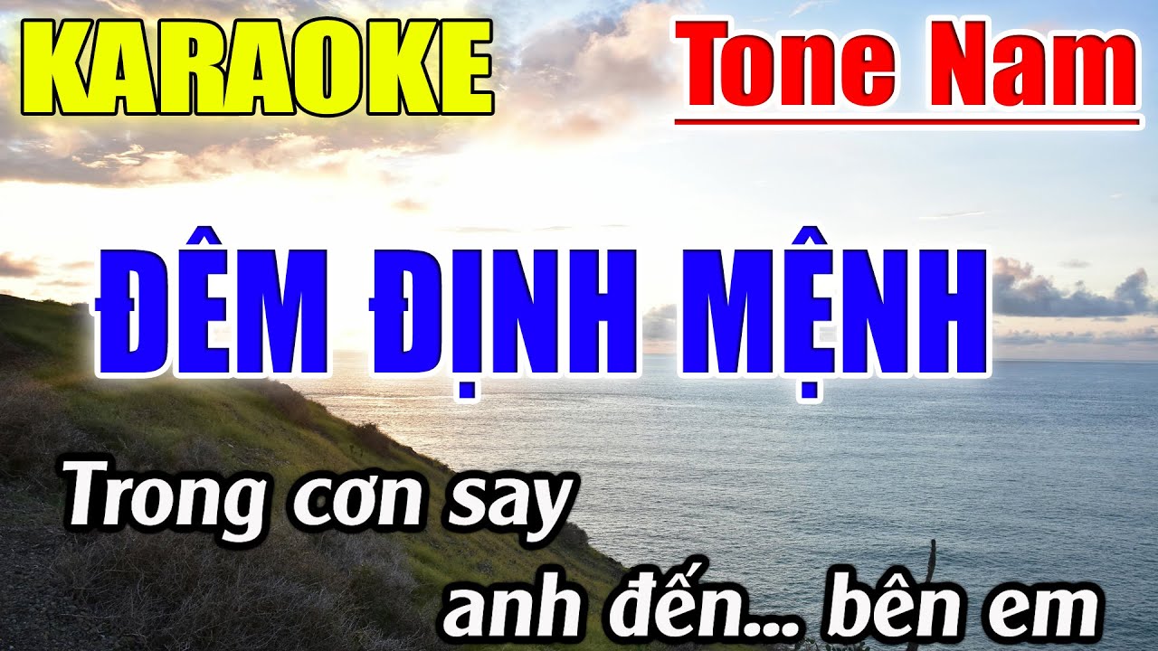 Đêm Định Mệnh Karaoke Tone Nam ( A#m ) Karaoke Lâm Beat - Beat Mới