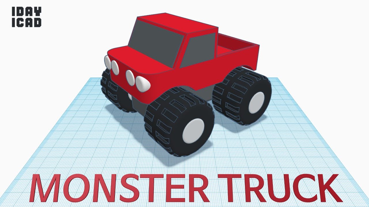 [1DAY_1CAD] MONSTER TRUCK (Tinkercad : Know-how / Style / Education)