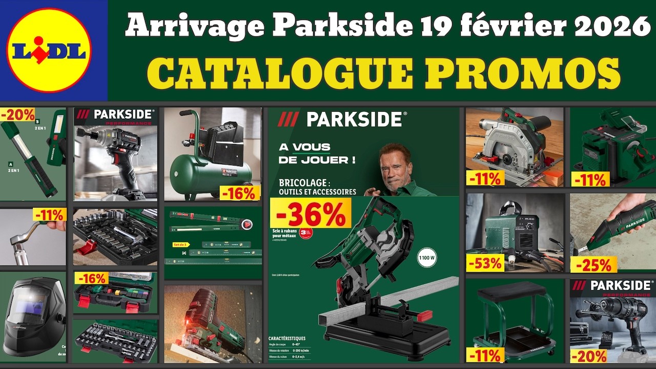 catalogue LIDL parkside du 19 février ✅ Arrivage bricolage parkside 🔥 Promos Auto Moto ultimateSpeed