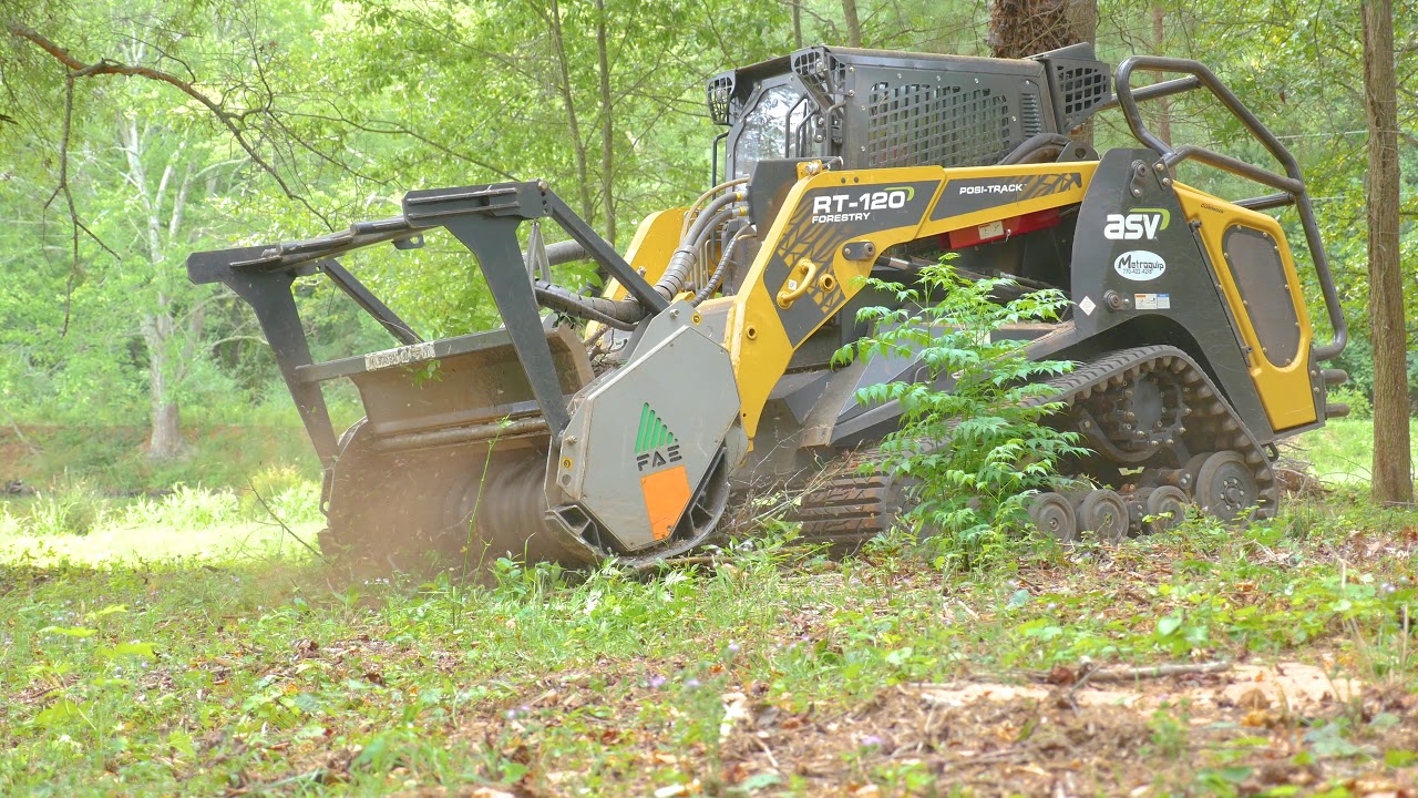 uml ssl universal skid steer forestry mulcher video in action PrecisionEquipmentSalesandRentals