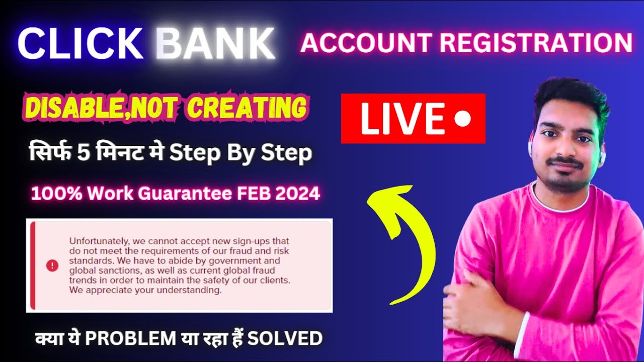 How To Create a Click Bank Account In 2024 | Affiliate Marketing For Beginners, In Hindi, Click Bank