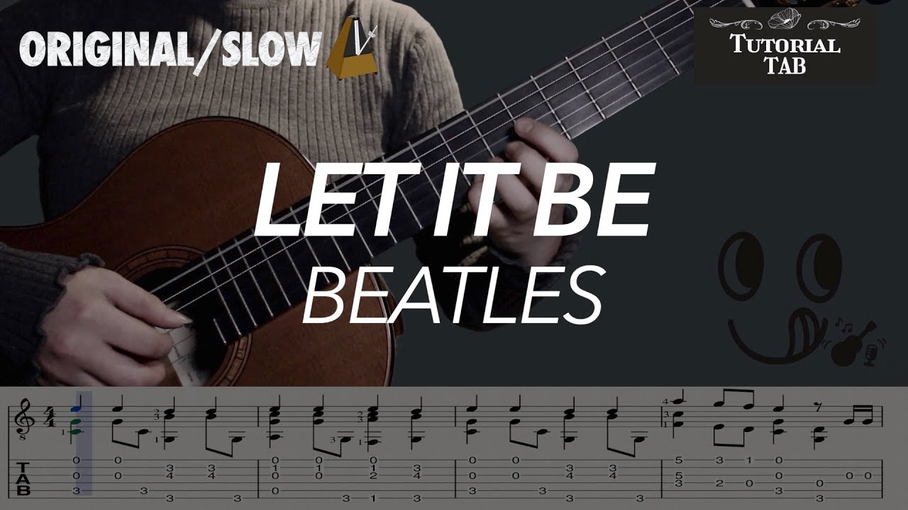 Let It Be - The Beatles (Fingerstyle Tutorial with TAB)
