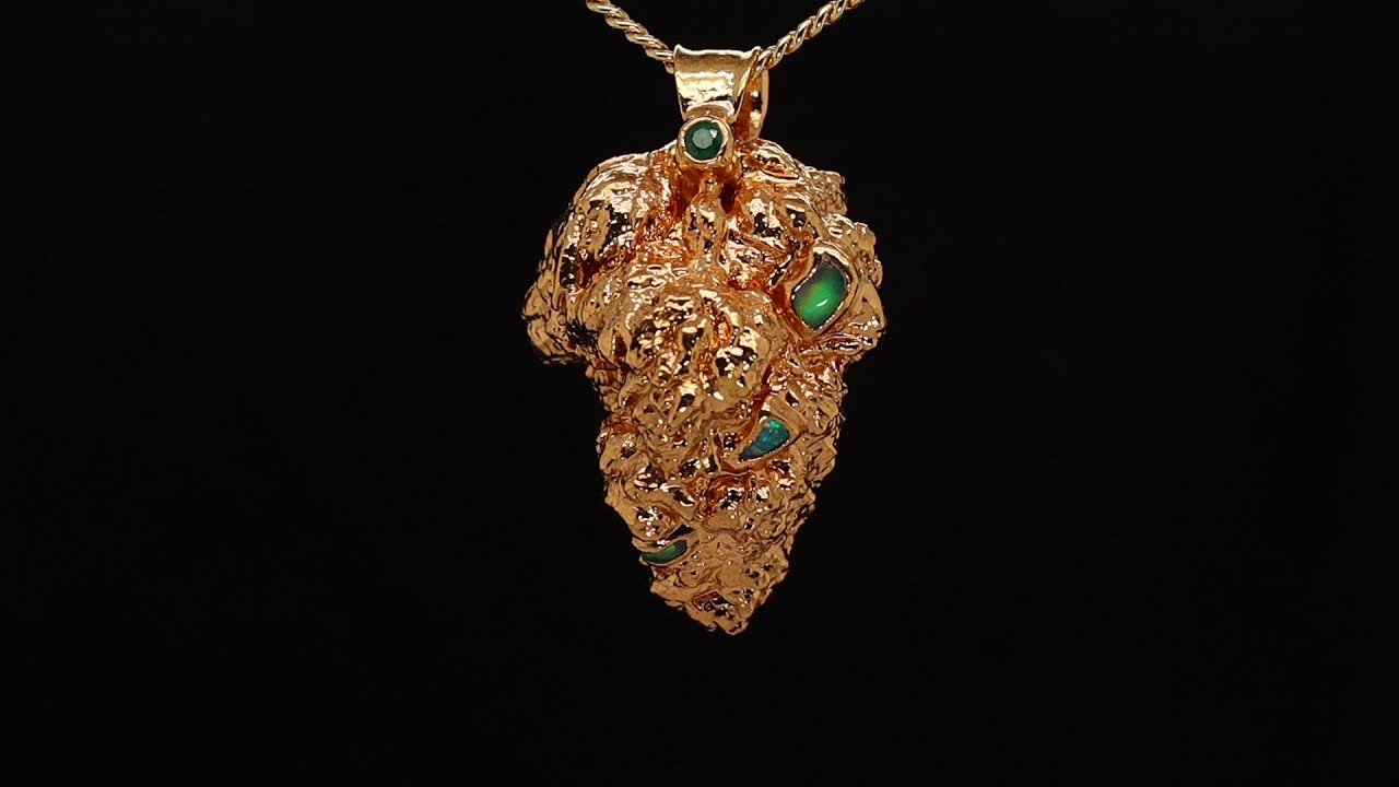 24k Runtz Nug with Ethiopian Opals and Emerald