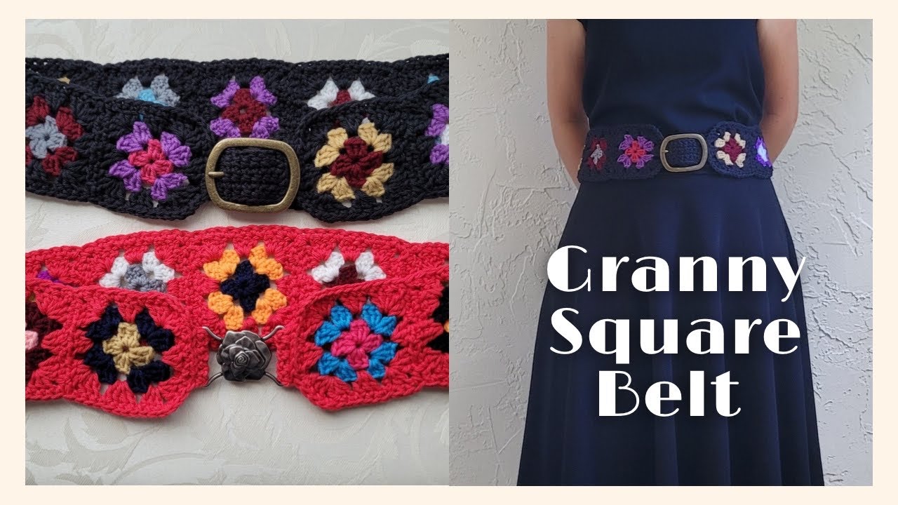 Granny Square Belt                @crochetandcopy