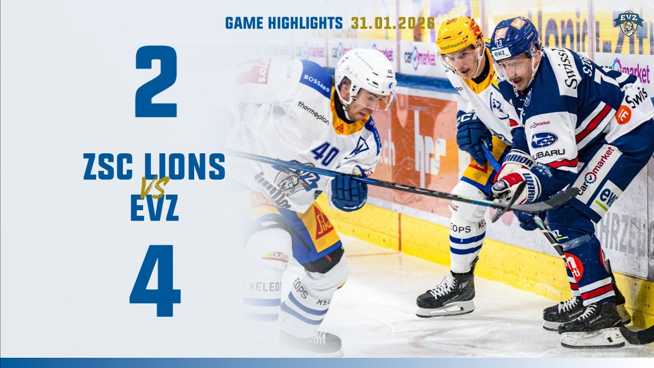 Game Highlights: ZSC Lions vs EVZ 2:4