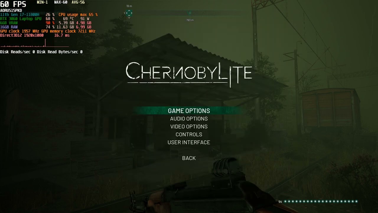 Chernobylite  - ray tracing tested RTX3060 laptop FPS+Stats