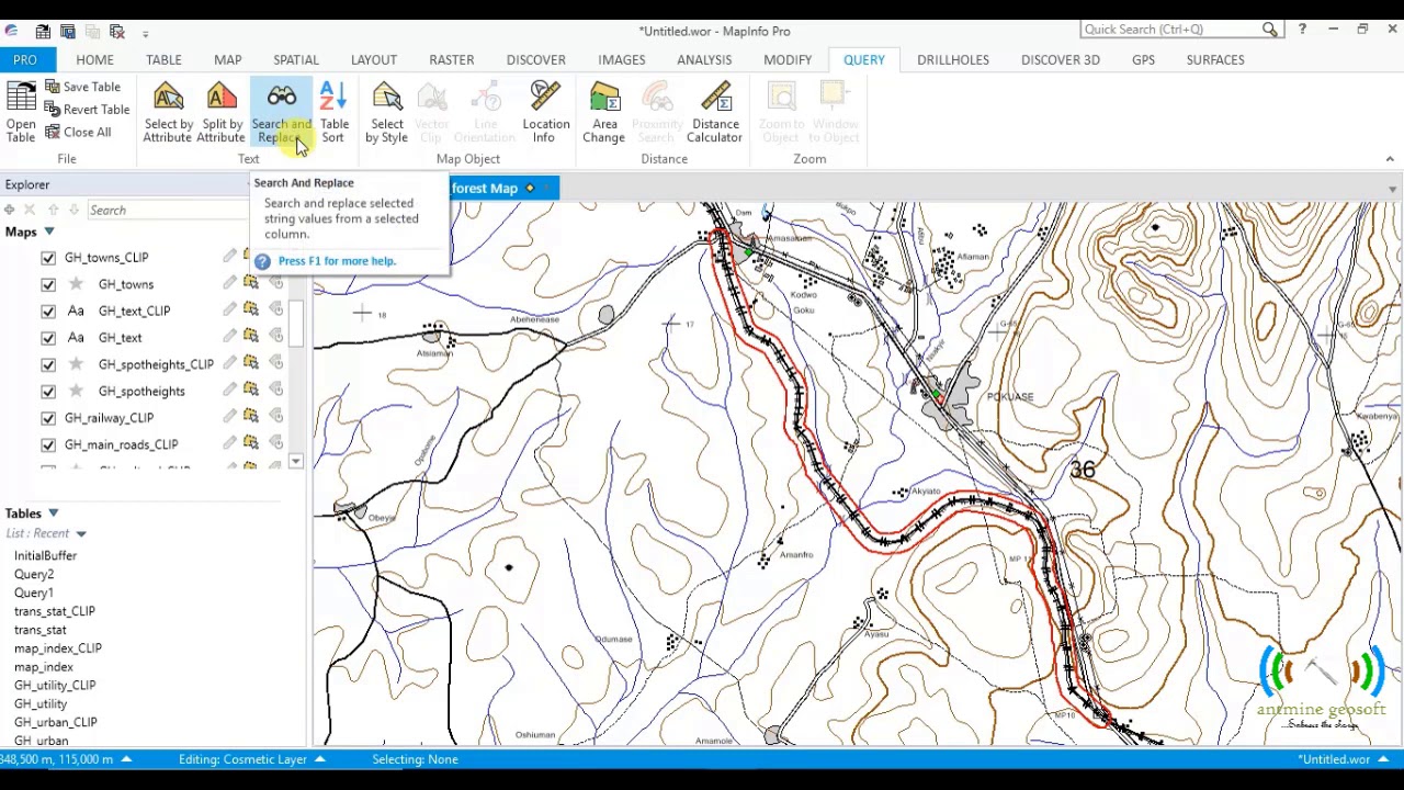 9  MapInfo Pro - Creating Buffer Zones by using Proximity Search