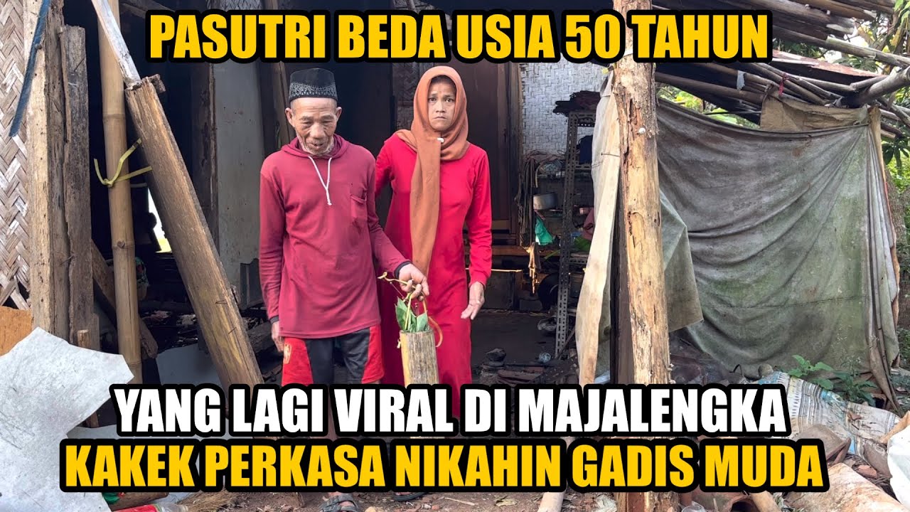 PERNIKAHAN BEDA USIA YANG LAGI VIRAL ROMANTIS WALAU TINGGAL DI GUBUK REYOT TENGAH HUTAN