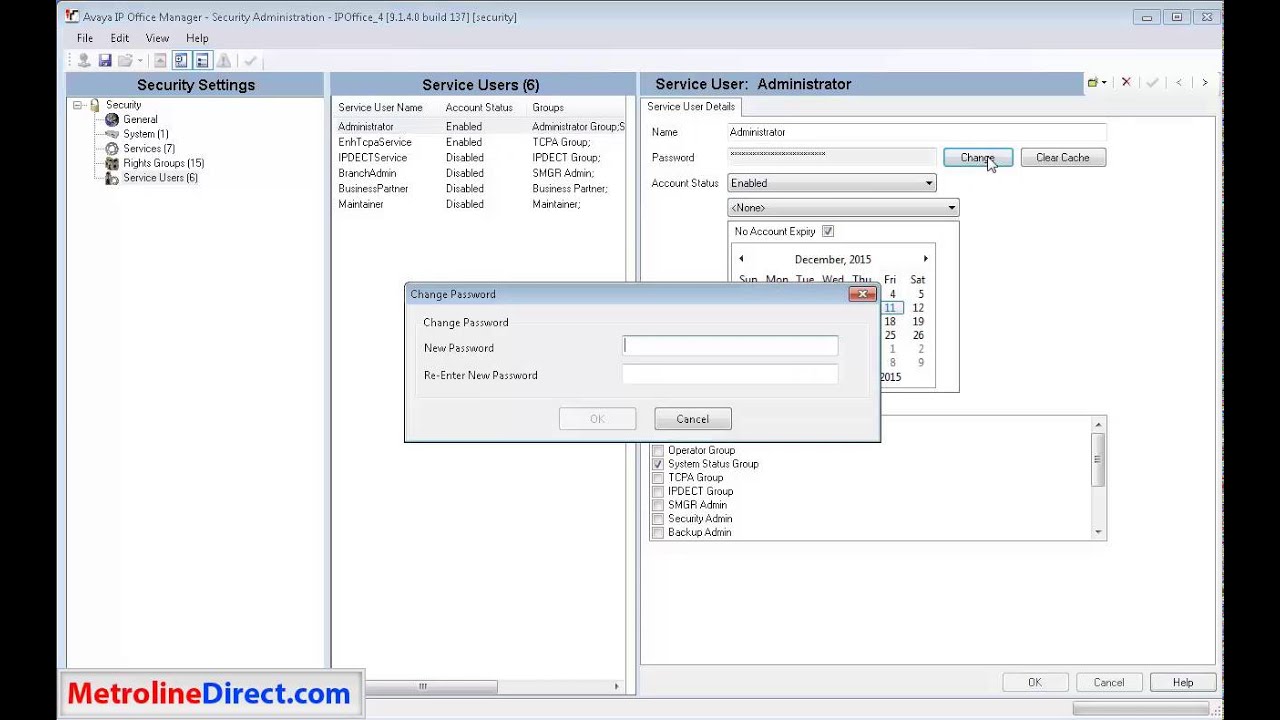 Avaya IP Office - How to Change Default Passwords IP Office Standard Mode