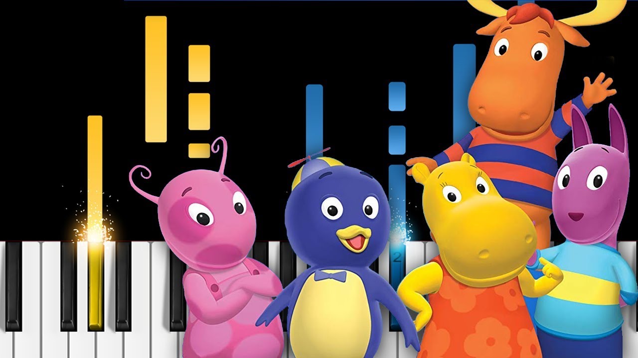 The Backyardigans - Theme Song - EASY Piano Tutorial