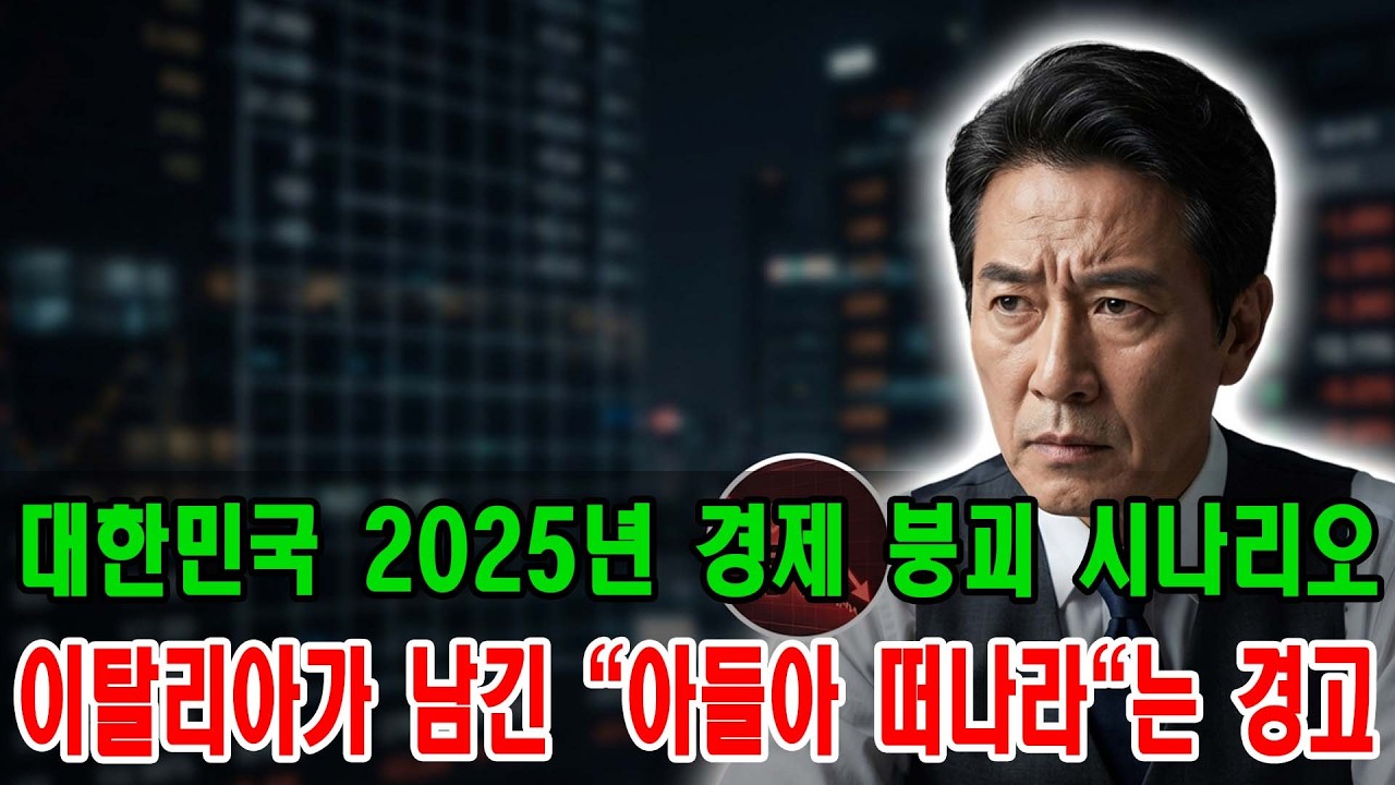 대한민국 2025년 경제 붕괴 시나리오 | 이탈리아가 남긴 