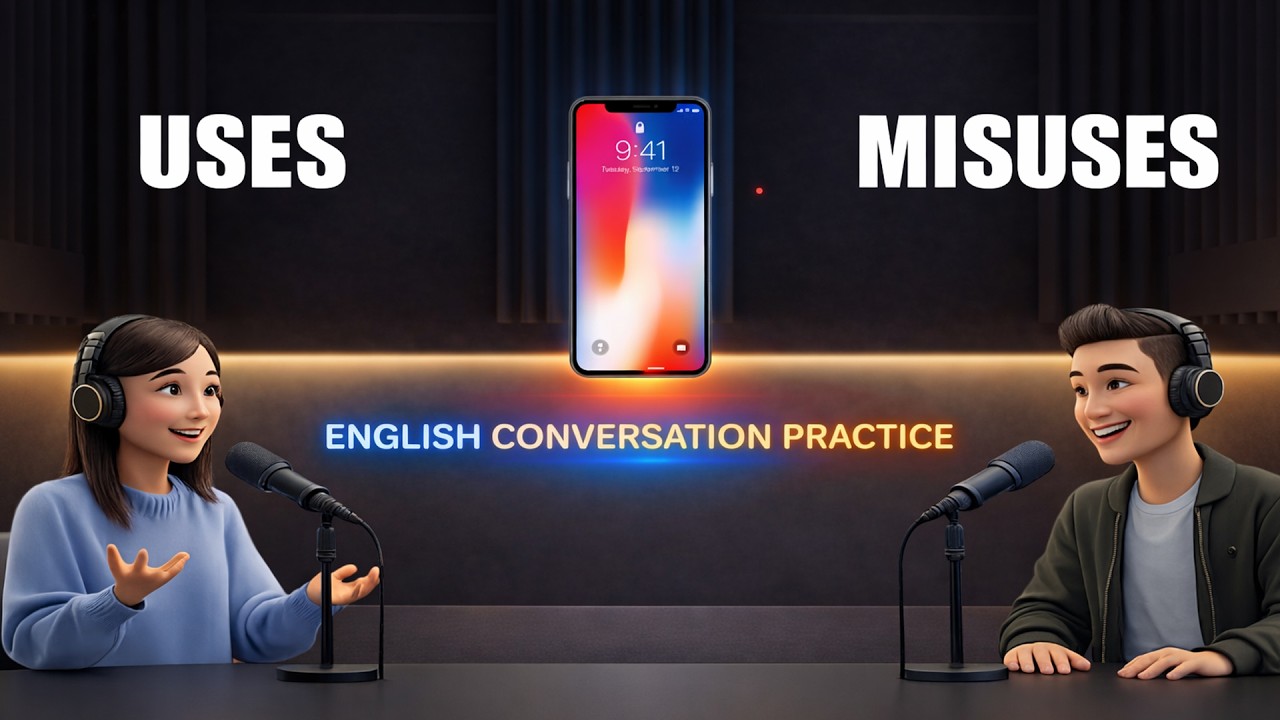 Mobile Uses and Misuses | English Conversation Practice for Students