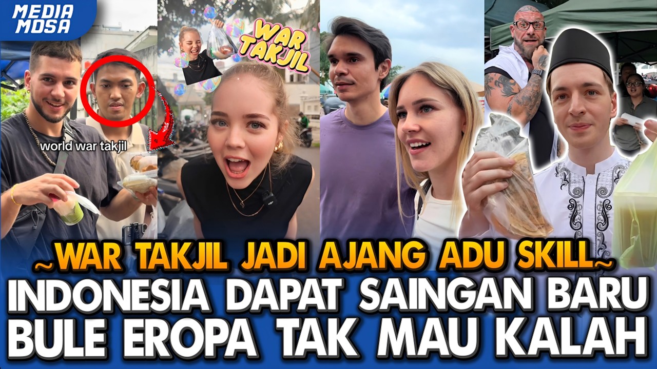 BULE KALAP‼️Hal Ini Tak Di Jumpai Di Eropa⁈ War Takjil INDONESIA Jadi Magnet Baru