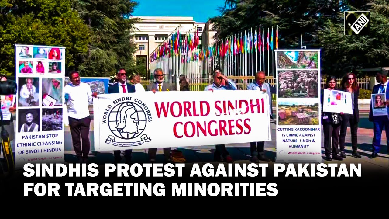 Switzerland: Sindhis hold protest in Geneva against Pakistan for targeting minorities