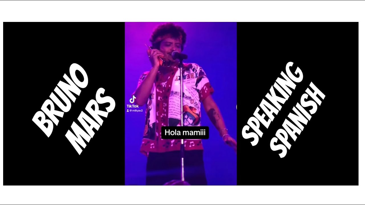 Bruno mars Hablando y cantando en español! Talking and singing in Spanish! Live concert in Chile