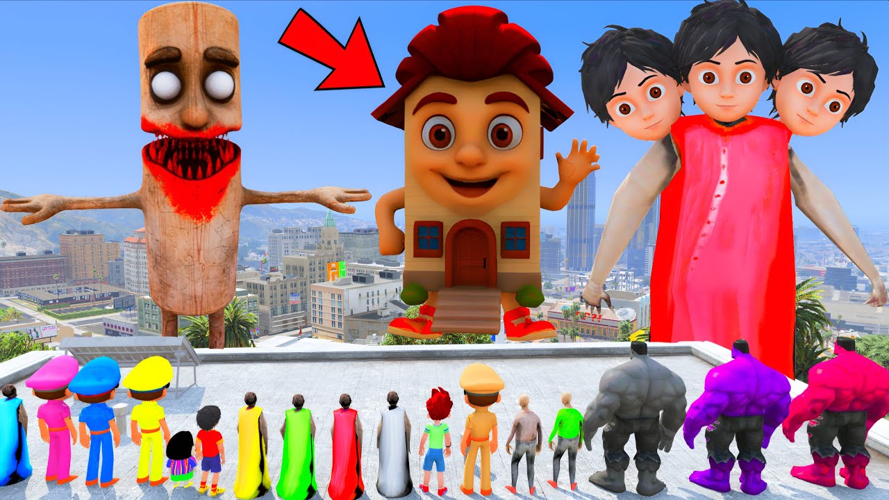 😱 Little Singham Saved All His Friends In Gta 5 | Giant Tung Tung Sahur Attack Little Singham 😰