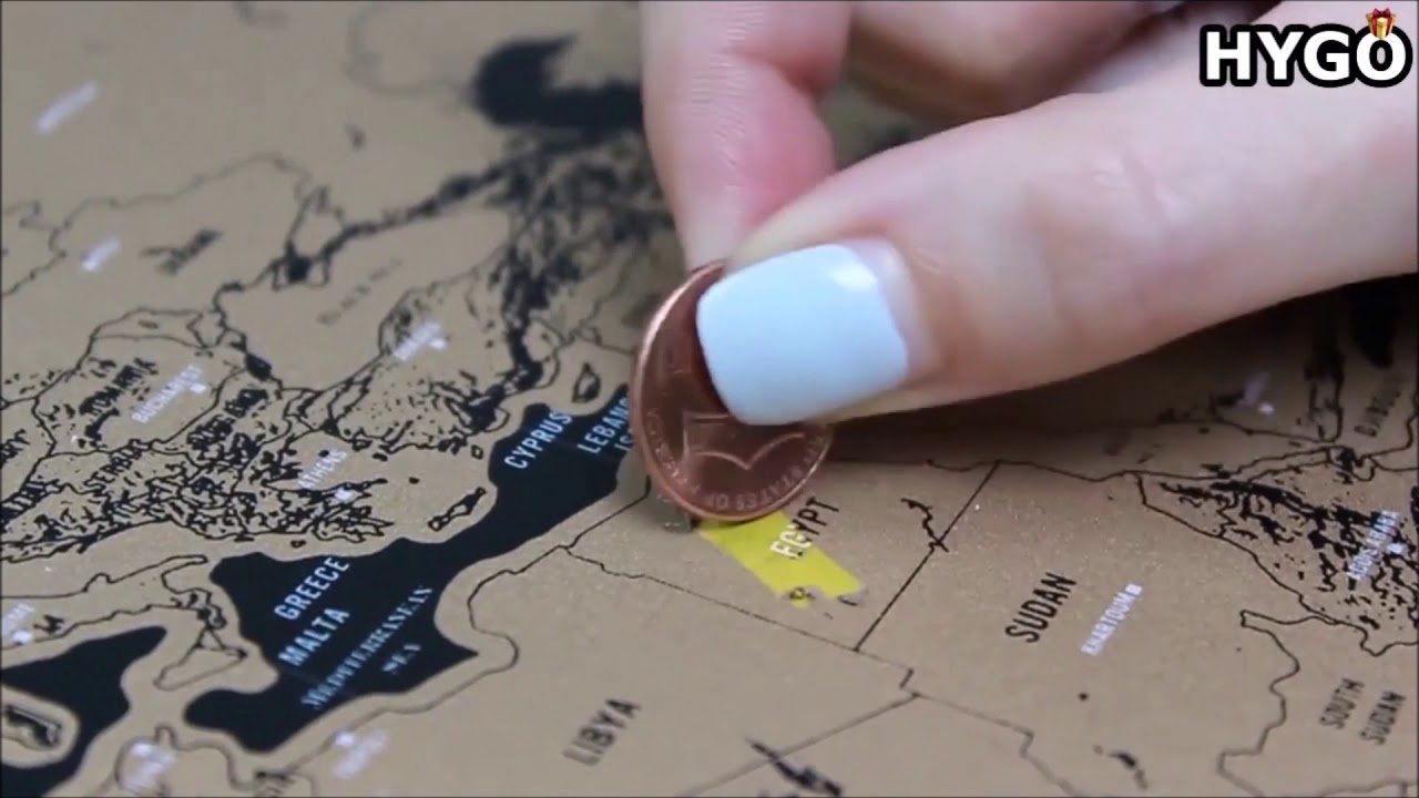 Super Wereld Kraskaart/map - Scratch Off Worldmap