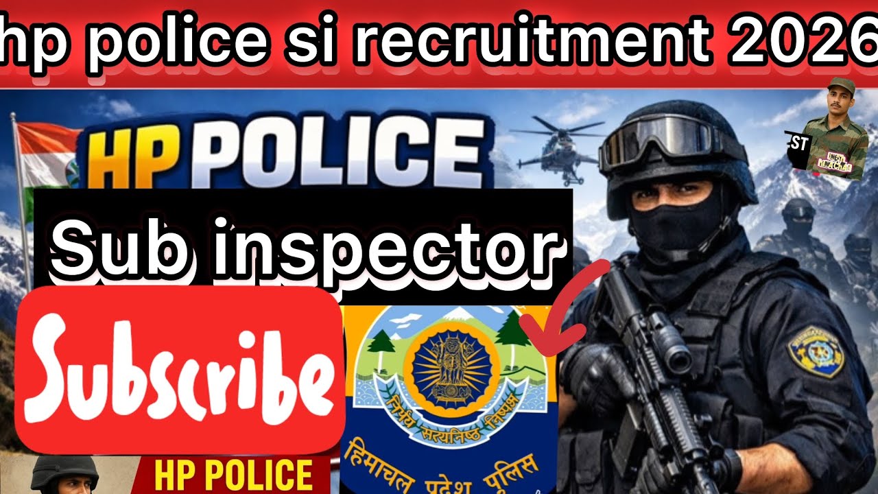 hp sub inspector recruitment 2026