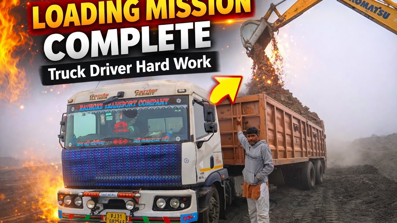  यमुना नदी लोडिंग इ मिशन कम्पलीट 💪 truck driver life