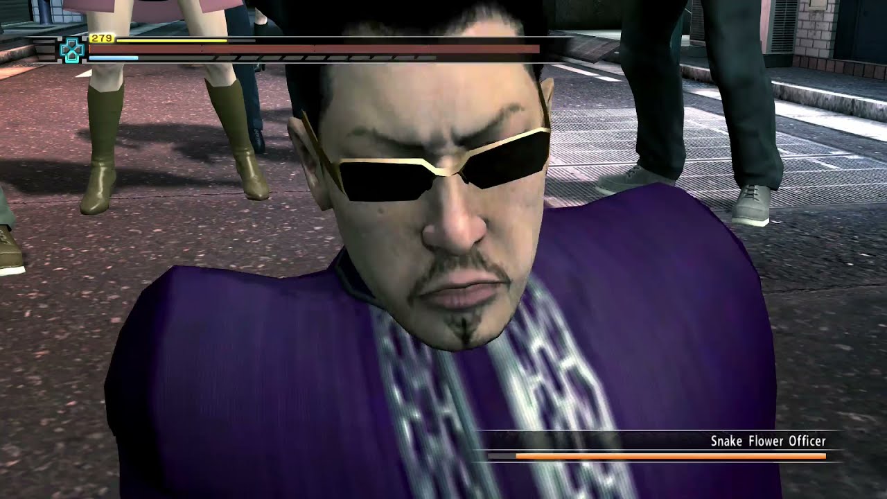 Yakuza 3-Snake Flower Triad Long Battle-No Damage,No Equipment,No Weapons inventory, Drunk,Hard,Full