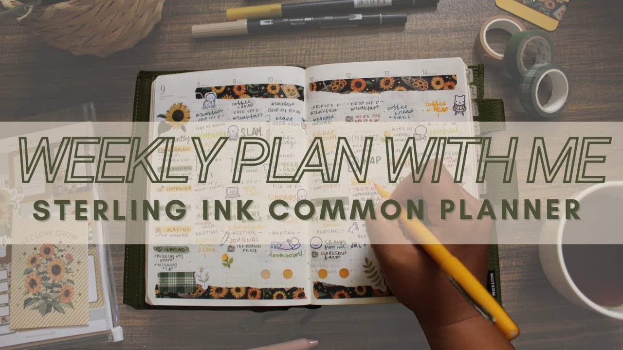 Weekly Plan With Me - Vertical Weekly Spread in Sterling Ink Commom Planner 