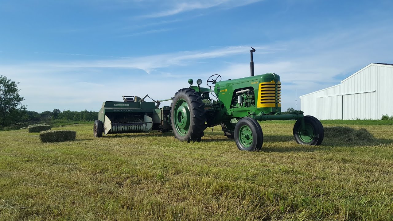 Oliver 66 and Super 88, Diesel Power making hay