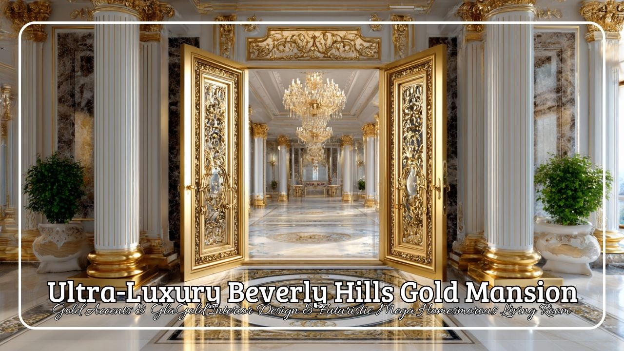 Ultra-Luxury Beverly Hills Gold Mansion | Dream Home Design & Golden Interiors