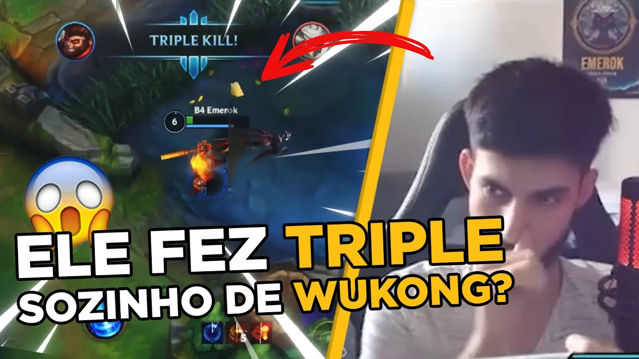 EMEROK DA JUKE E FAZ UM TRIPLE KILL SOZINHO - WILD RIFT CLIP