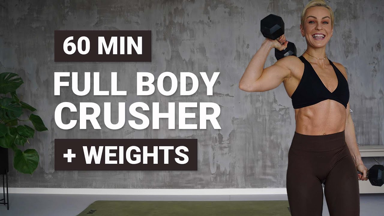 60 MIN FULL BODY CRUSHER WORKOUT | Dumbbell Full Body | Strength + HIIT | Super Sweaty | New