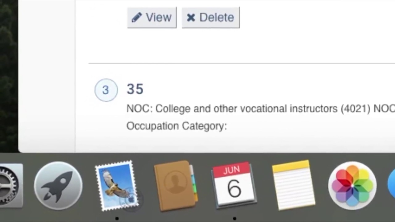 National Occupational Classification NOC in Canada