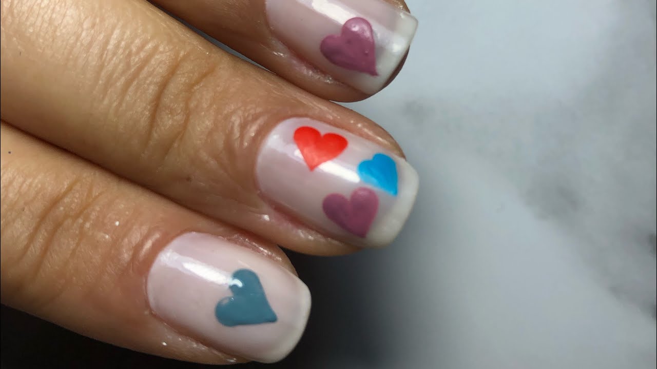 Como fazer coração nas Unhas : unhas decoradas fáceis