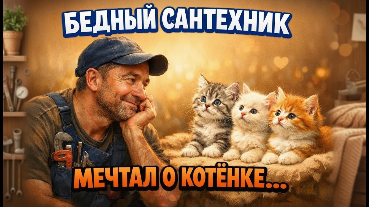 БЕДНЫЙ САНТЕХНИК попросил котёнка... Хозяйка ОТКАЗАЛА! А потом узнала правду - СЛЁЗЫ