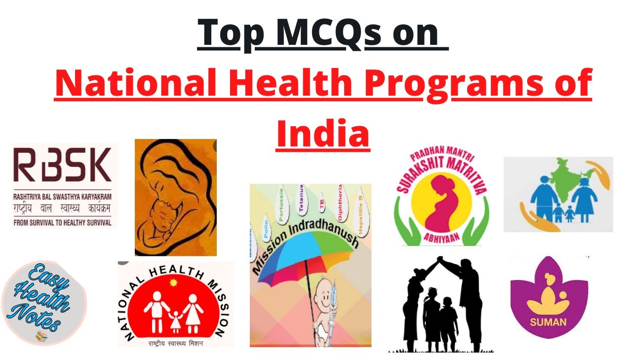 National Health Programs of India ।। Mcqs questions & answers 2022 ।। Health exams