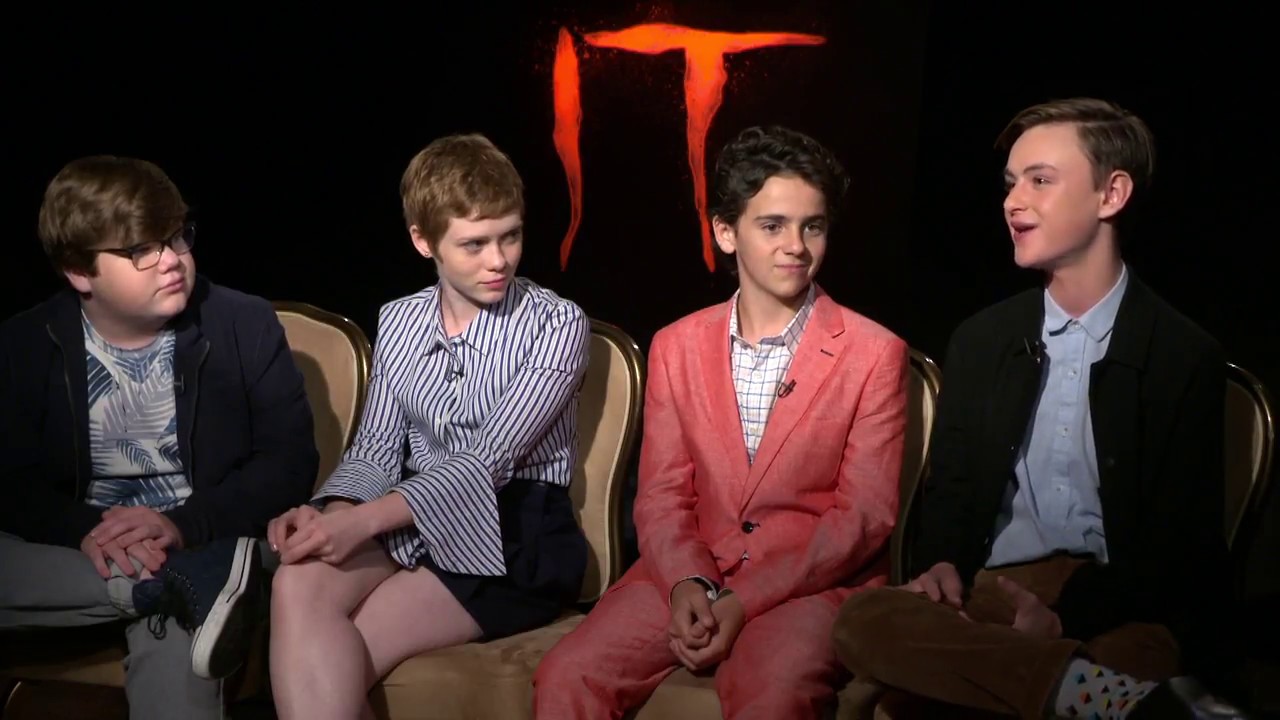 IT Movie Interview - Jaeden Lieberher, Jeremy Ray Taylor, Sophia Lillis & Jack Dylan Grazer