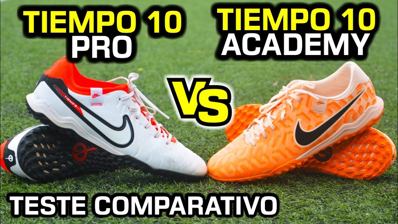 Comparativo Nike Tiempo 10 Pro TF vs Tiempo 10 Academy TF - Qual a melhor chuteira society?