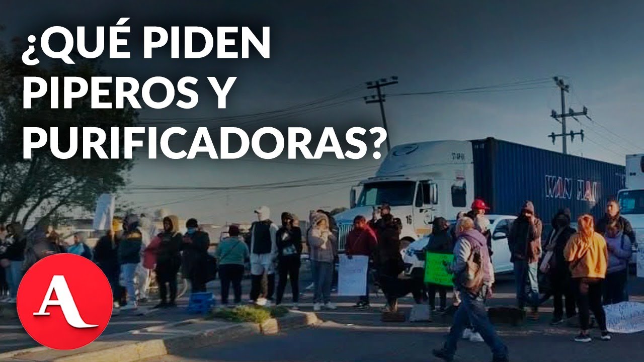 Mega bloqueo de piperos y purificadoras; exigen que se vuelvan a abrir los pozos de agua