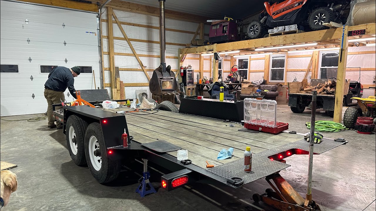 Rebuilding Equipment Trailer Fenders + Excavator Bucket Wood Stove / Barn Update 