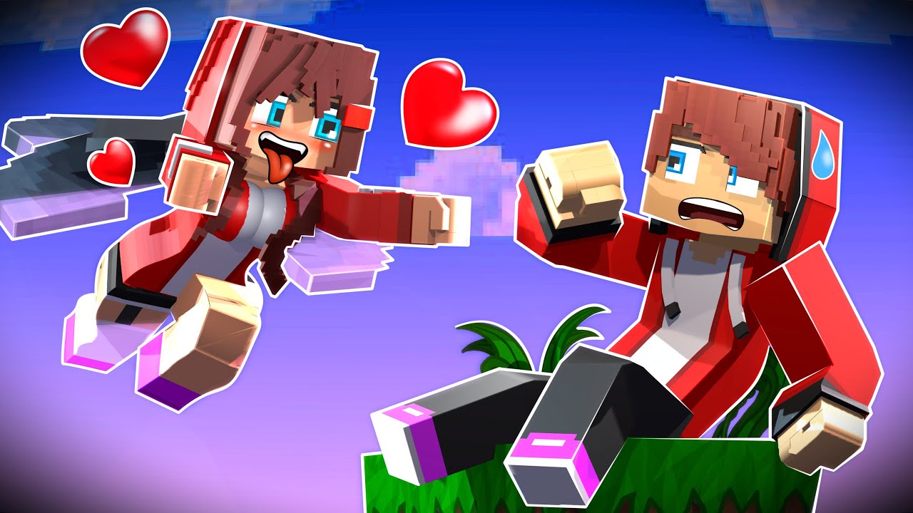 JJ LOVE CURSE LOCKED on ONE BLOCK - Maizen Minecraft Animation  #minecraft #maizenminecraft