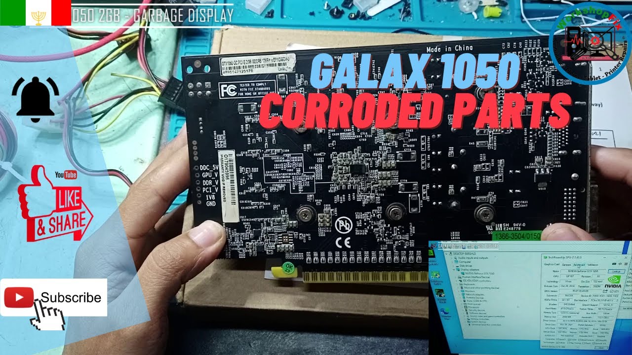 GALAX GTX1050 2GB - GABAGGE DISPLAY AND BLACK SCREEN(Solved!)