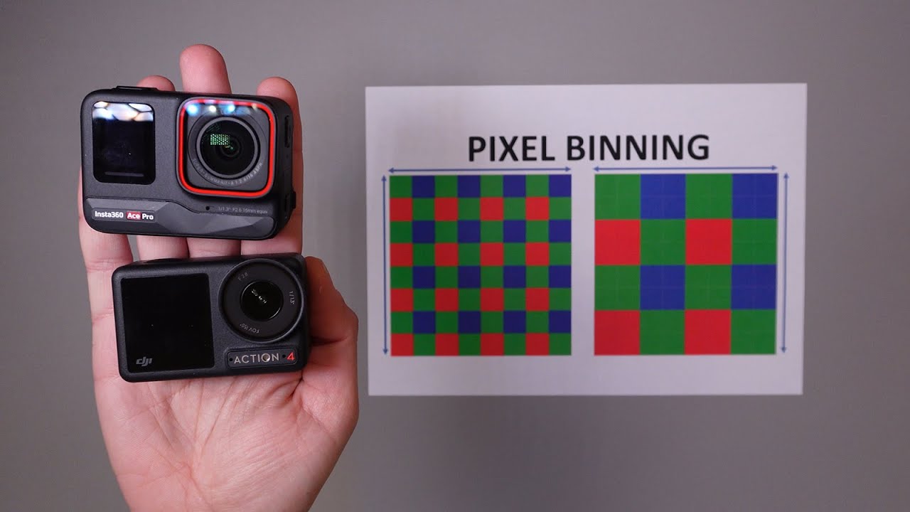Pixel Binning - Quad Bayer Sensor - Clarity Zoom и многое другое - insta360 ace pro и dji action 4