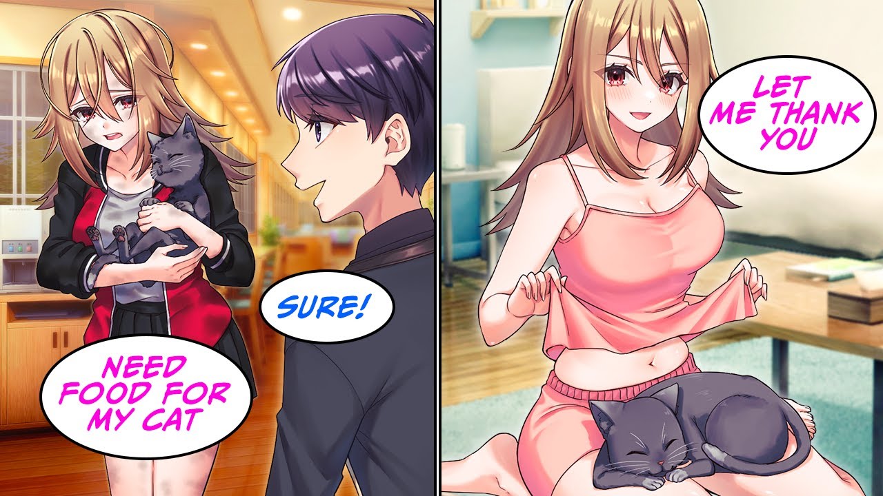 [Manga Dub] I found a starving delinquent girl with a cat at the back of the café I run and [RomCom]