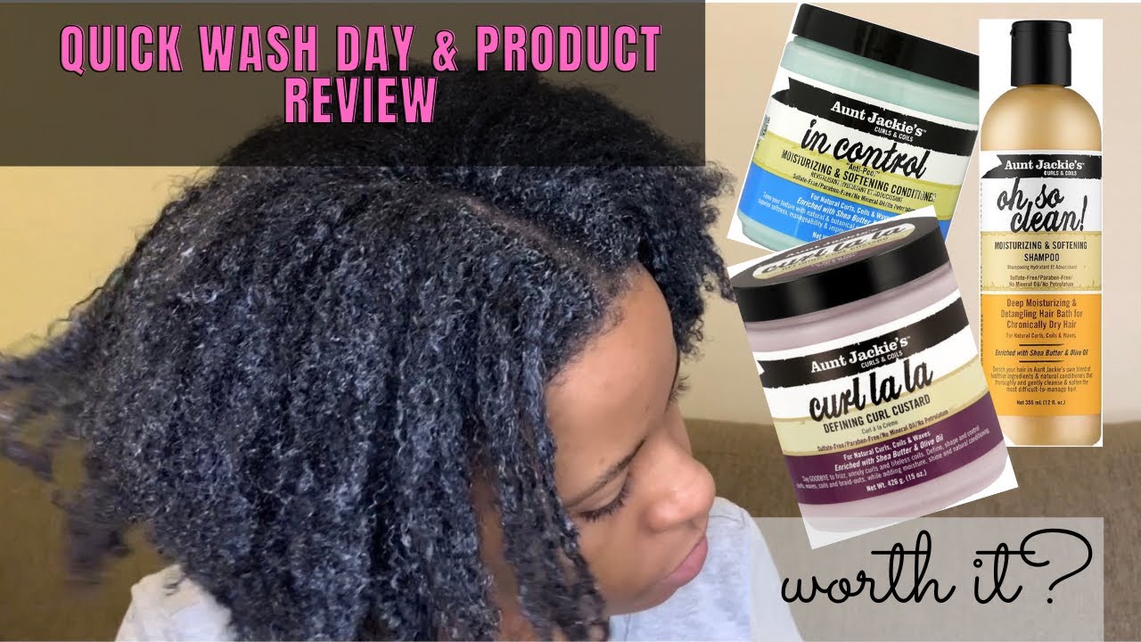 QUICK 4C HAIR WASH DAY USING AUNT JACKIE’S PRODUCTS & PRODUCT REVIEW | SOUTH AFRICAN YOUTUBER